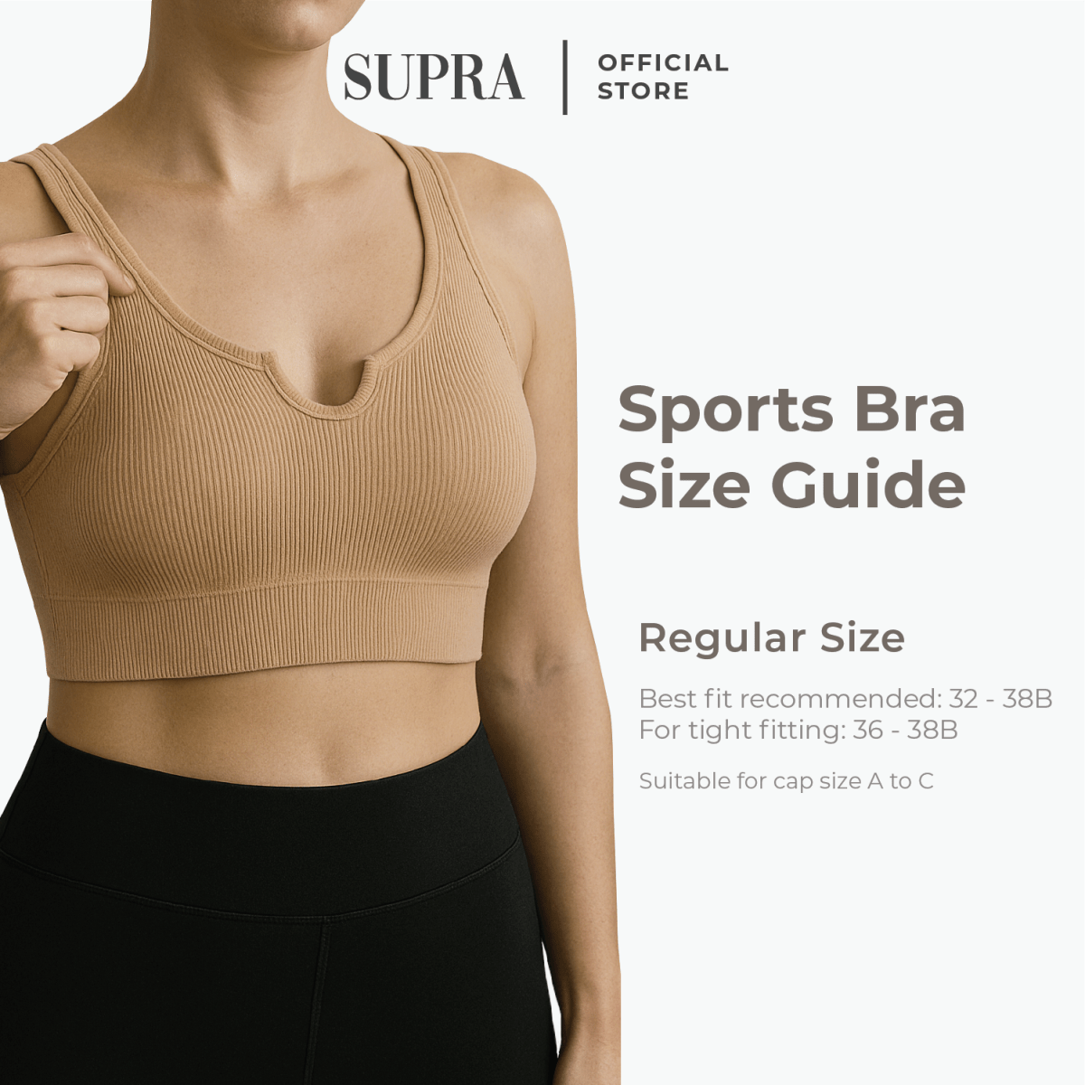 Cellah SportsBra - Ribbed Seamless bra - SupraSports
