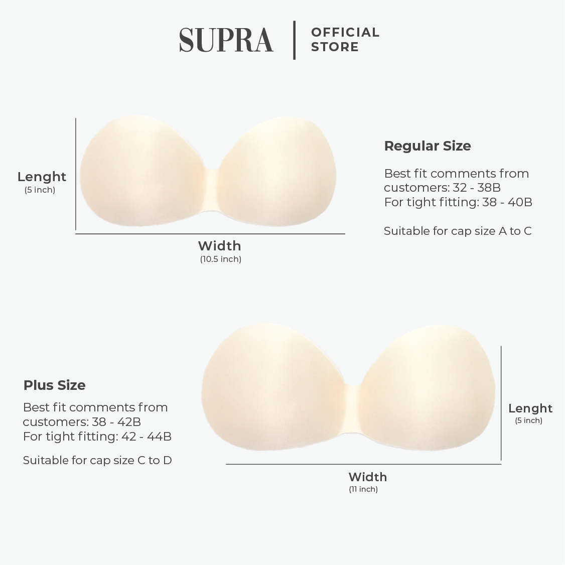 Fettle Bra Foam Pads - 5pcs