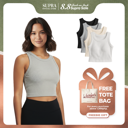 Forma Ribbed Crop Top (with Built-in Pads)