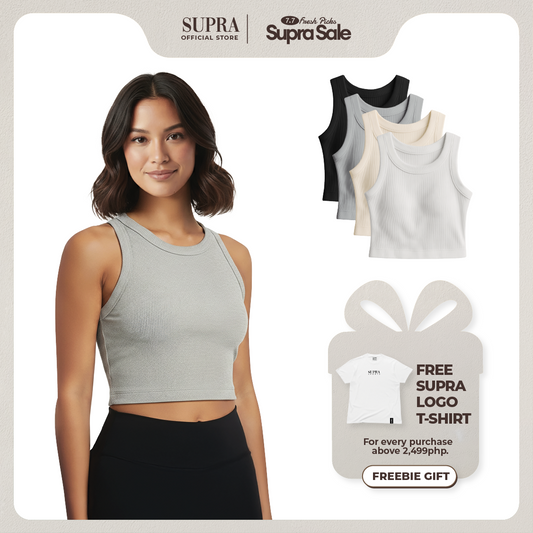 Forma Ribbed Crop Top (with Built-in Pads)
