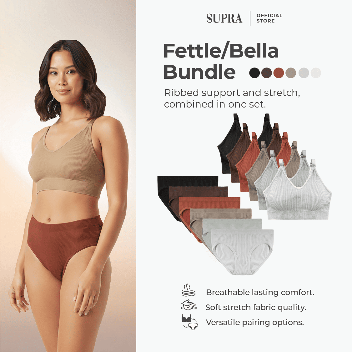 [SET] Fettle Bra and Bella Underwear