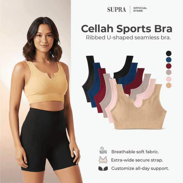 Cellah Sports Bra - Ribbed Seamless bra