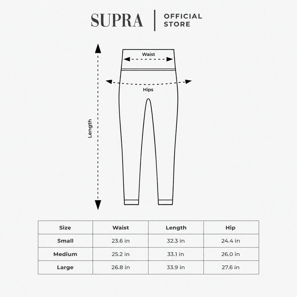 Size chart in inches