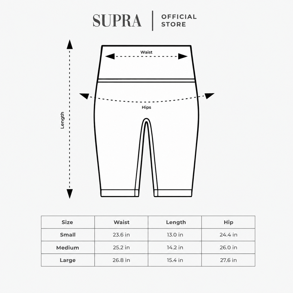 Size chart in inches