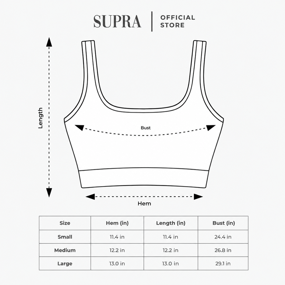 Size chart in inches