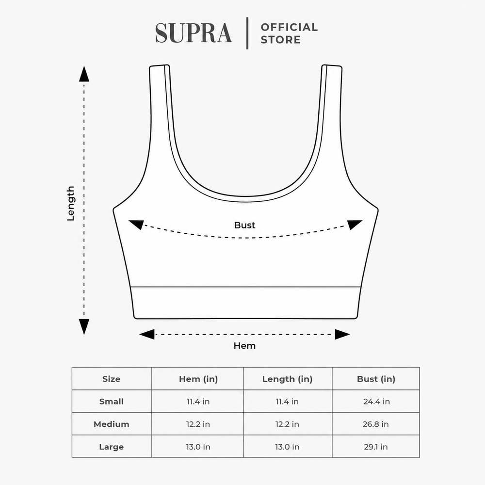 Size chart in inches