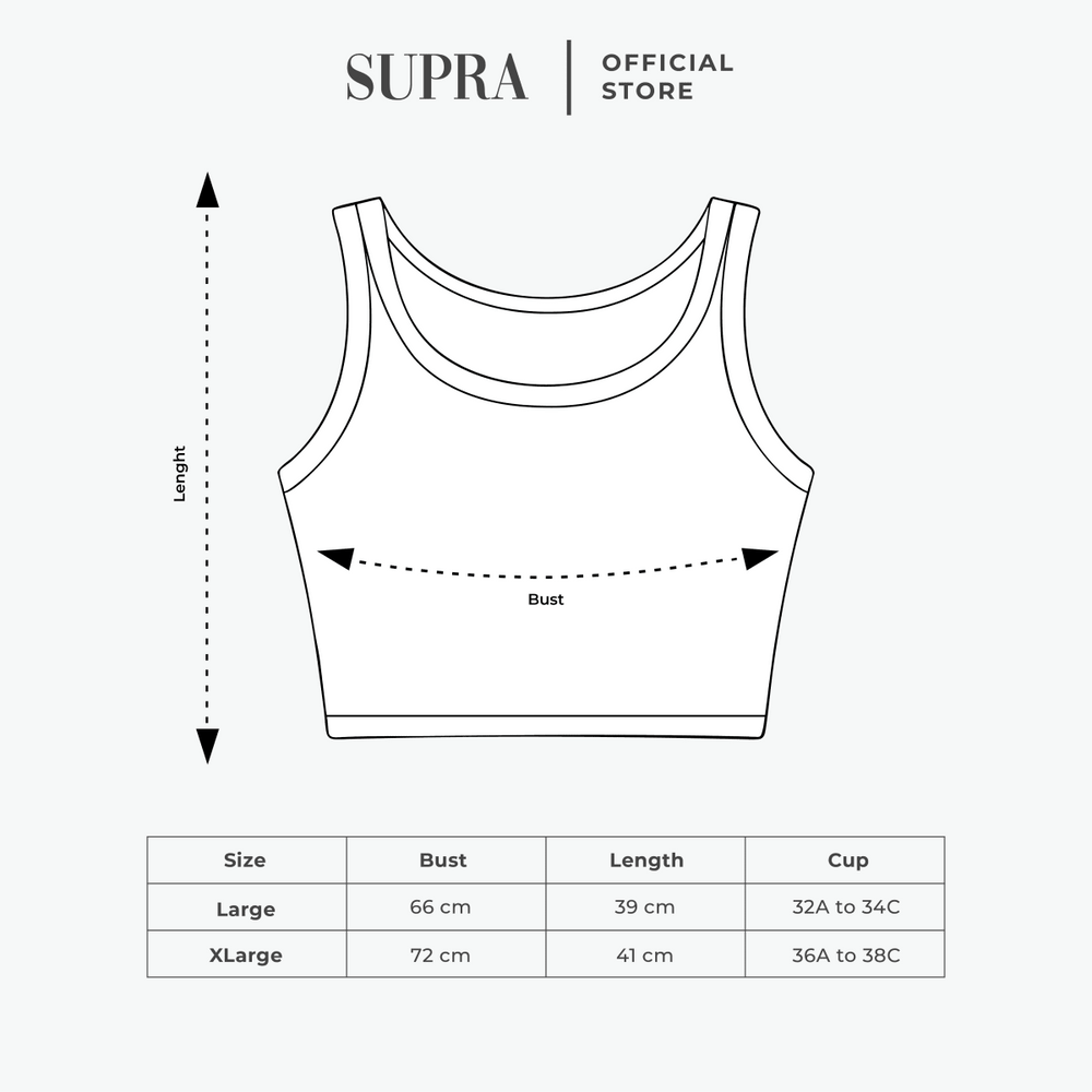 Size chart in centimeters