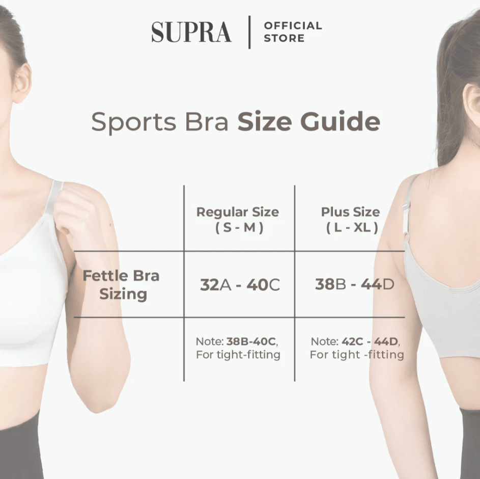 Size chart in centimeters